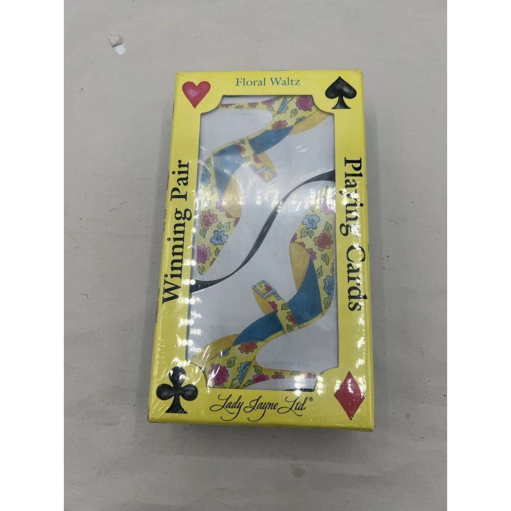 Lady Jayne Ltd. Winning Pair Playing Cards Floral Waltz High Heeled Shoes New